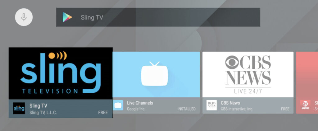 Sling TV App on LG TV