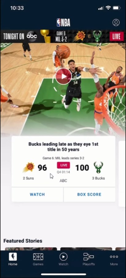 NBA League Pass on LG TV