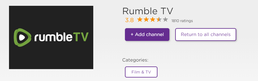 Rumble TV on Roku
